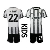 Juventus Angel Di Maria #22 Fotballklær Hjemmedraktsett Barn 2022-23 Kortermet (+ korte bukser)